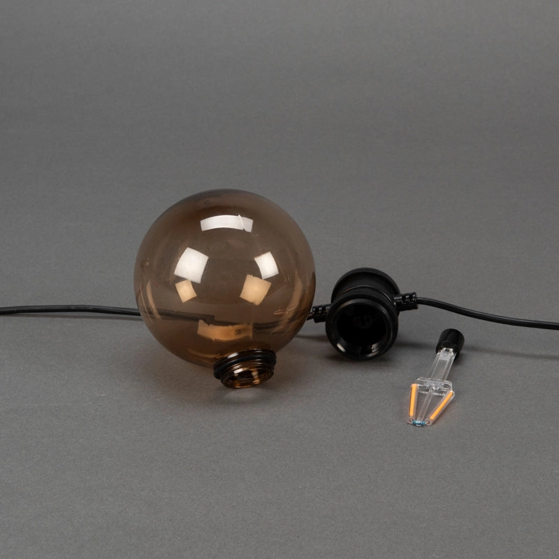 Konstsmide 4.5M Amber LED Glass Festoon Lights – 10 Lights