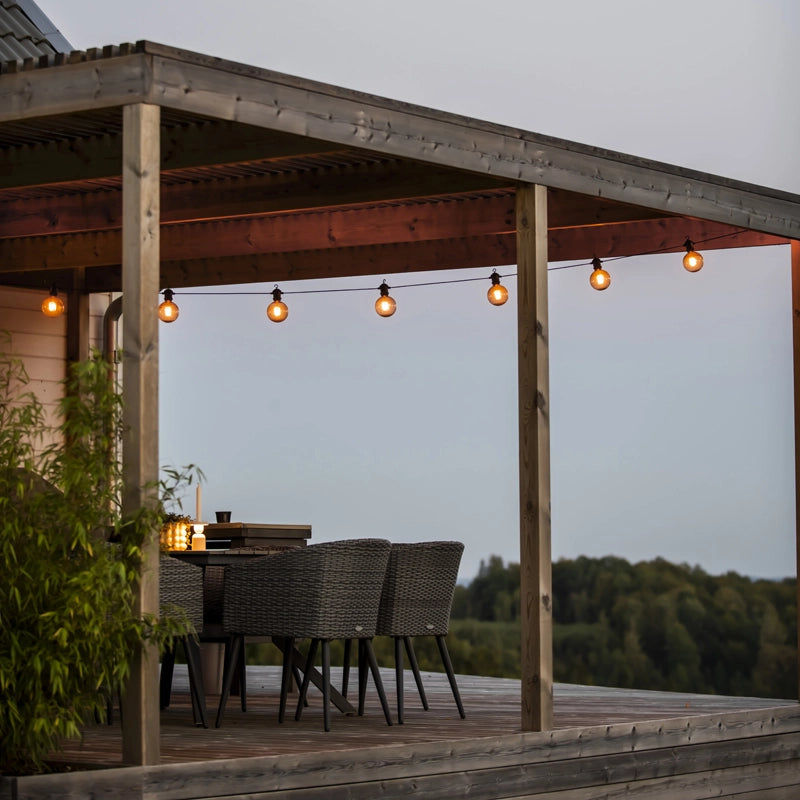 Konstsmide 4.5M Amber LED Glass Festoon Lights – 10 Lights