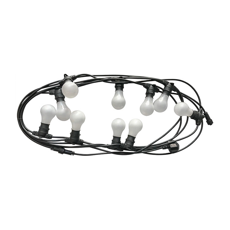 Edit Weatherproof Festoon Lighting – 10-Holder Black Socket String (10 m)
