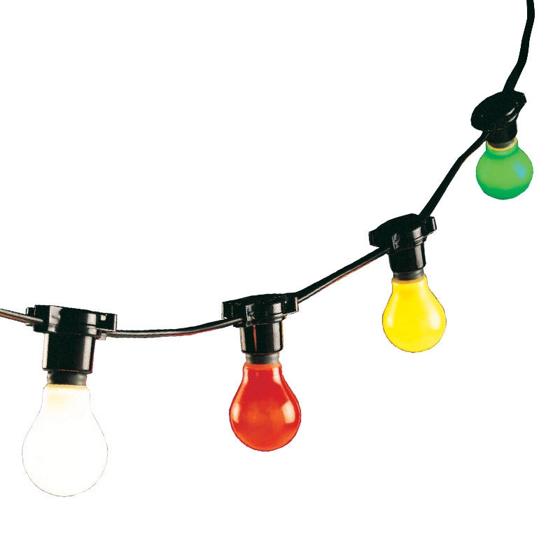 Edit Weatherproof Festoon Lighting – 10-Holder Black Socket String (10 m)