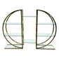 Vintage 1970s Circular Brass & Glass Room Divider Étagère – Mid-Century Modern