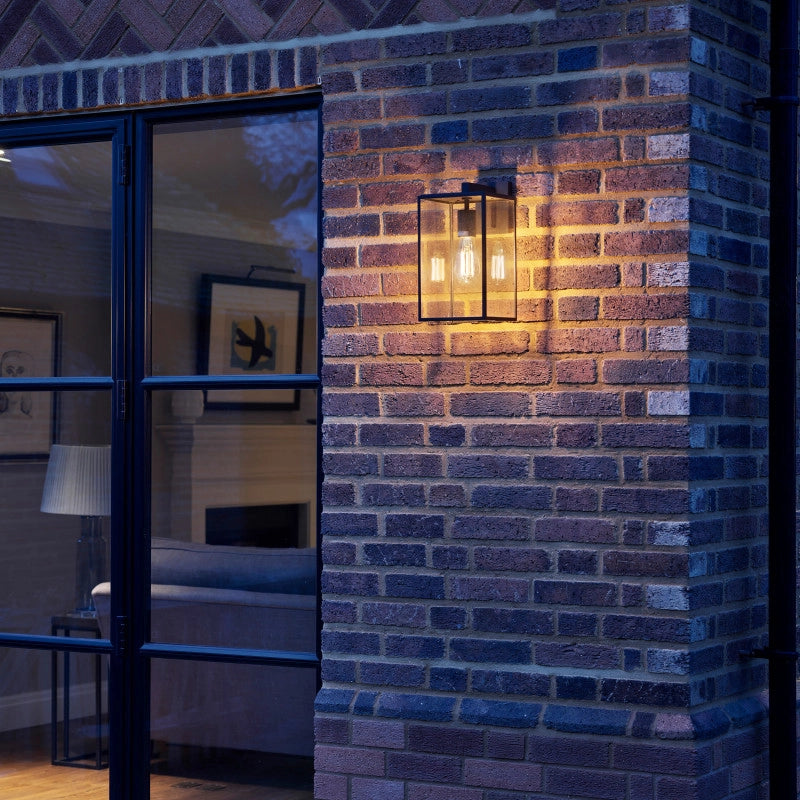 Outdoor Hanging Lantern Wall Light – Box 350 (Black)