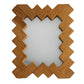 Herringbone Patterned Rattan Cane Wall Mirror – Vintage Style