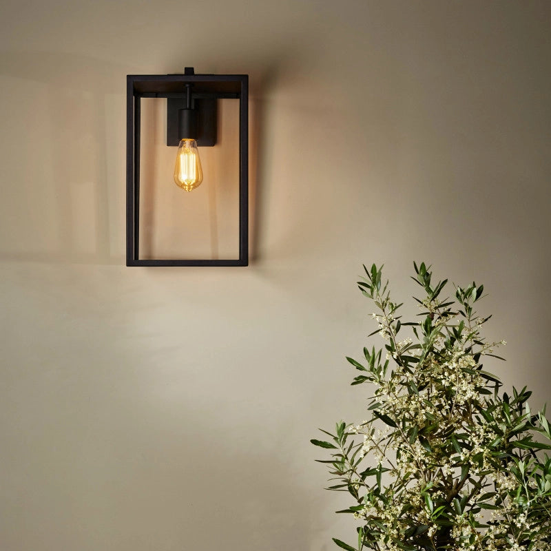 Outdoor Hanging Lantern Wall Light – Black Box 450