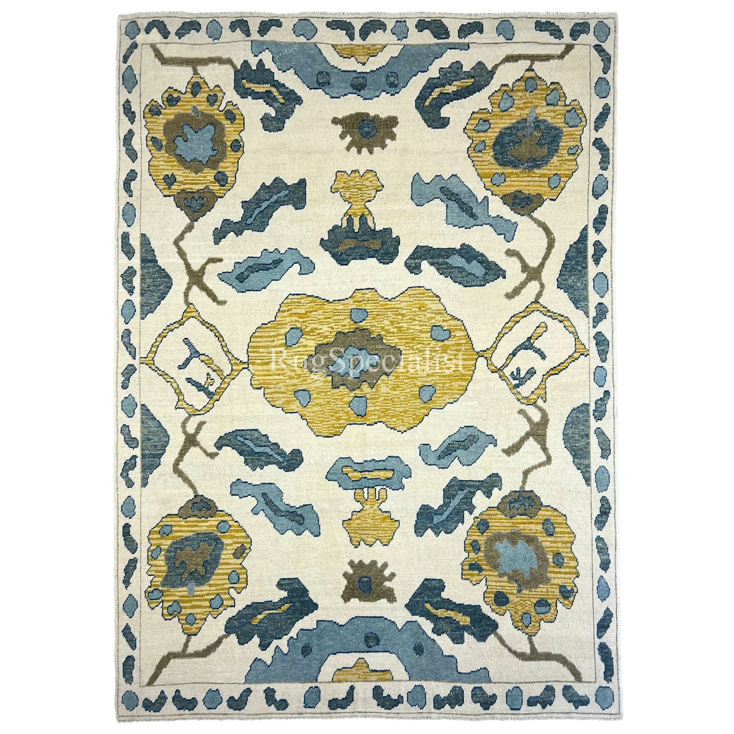 Modern Handmade Turkish Oushak Wool Rug – 245 x 335 cm
