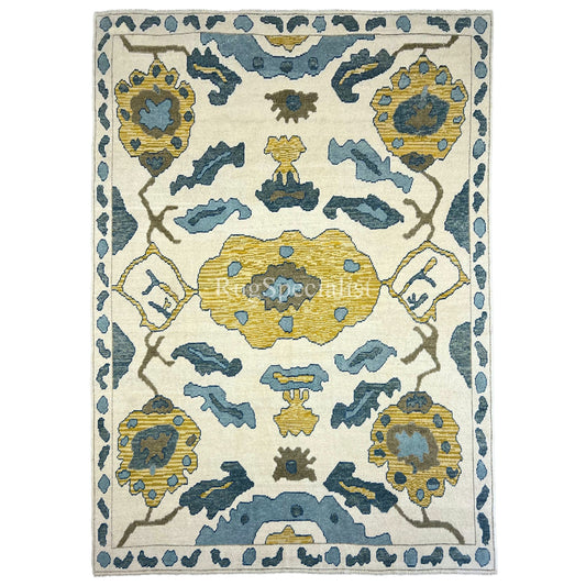 Modern Handmade Turkish Oushak Wool Rug – 245 x 335 cm