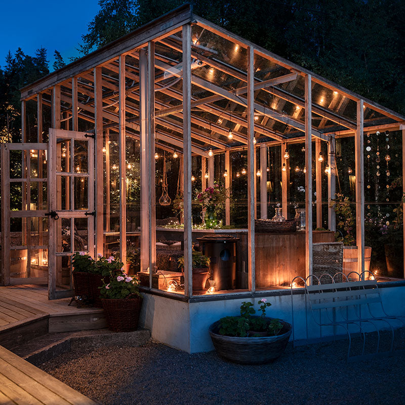 Amber LED GLS Festoon Lights – 10-Light Hanging Set (4.5 m)