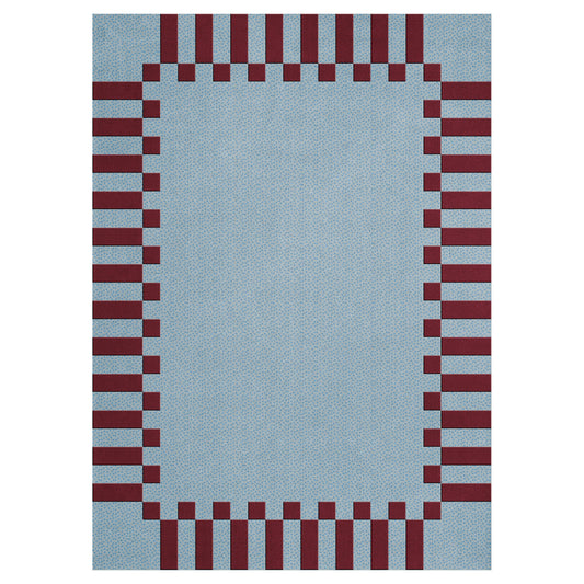 Teklan Frame Wool Rug – Mulberry Sky 250 x 350 cm