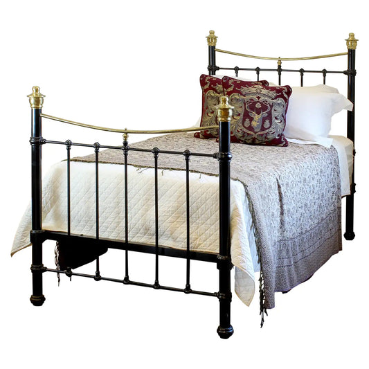 Large Single Black Antique Bed MS77