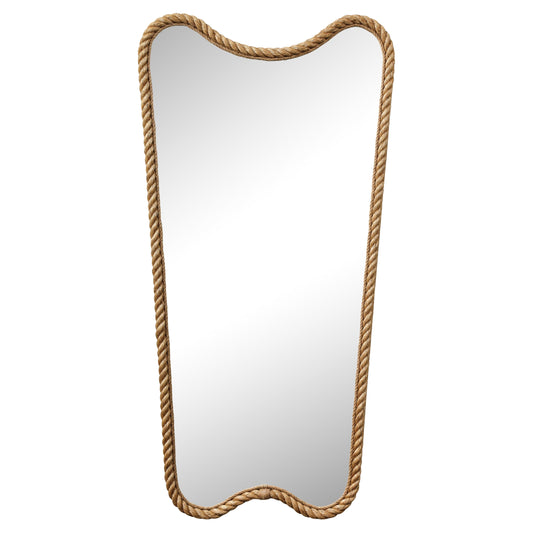 Spectacular Elliptic Rope Wall Mirror – Mid-Century Modern Style