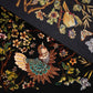 Persian Silk Carpet with Exotic Birds and Floral Tree – Black Paradise Garden Rug