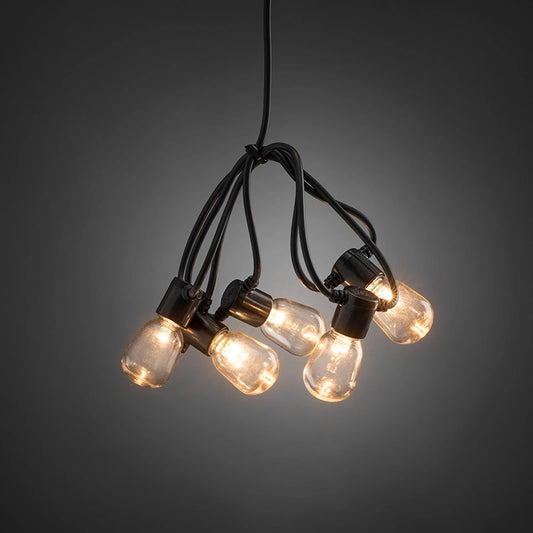 Konstsmide 19.75M Amber LED Clear Oval Festoon Lights – 40 Lights