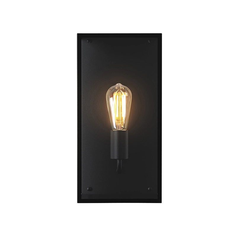 Half Lantern Outdoor Wall Light – Messina (Textured Black)