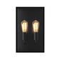 Twin Half Lantern Outdoor Wall Light – Messina (Textured Black)