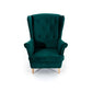 Armchair Elaros, Monolith 37, velvet, green, H103x85x90cm