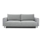 Scandinavian Extendable Sofa Bed with Storage, Fabric Upholstery, Grey – Edalia