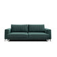 Ellise Extendable Velvet Sofa Bed – Green Lukso 35, Modern 4-Seater with Storage