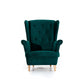 Armchair Elaros, Monolith 37, velvet, green, H103x85x90cm