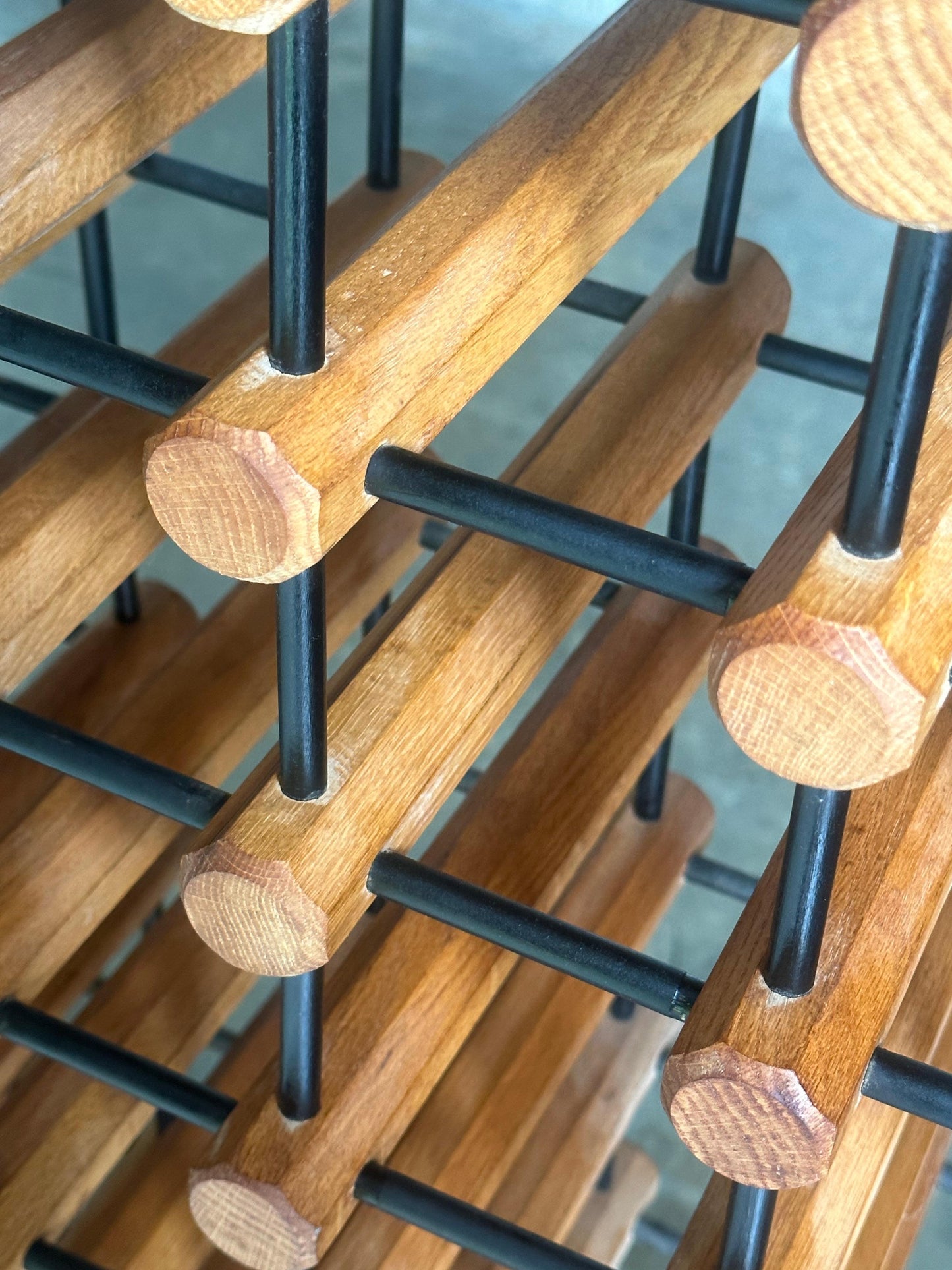 Vintage 1960s Monumental Danish Modular Oak Wine Rack – After Richard Nissen for Nissen Langaa