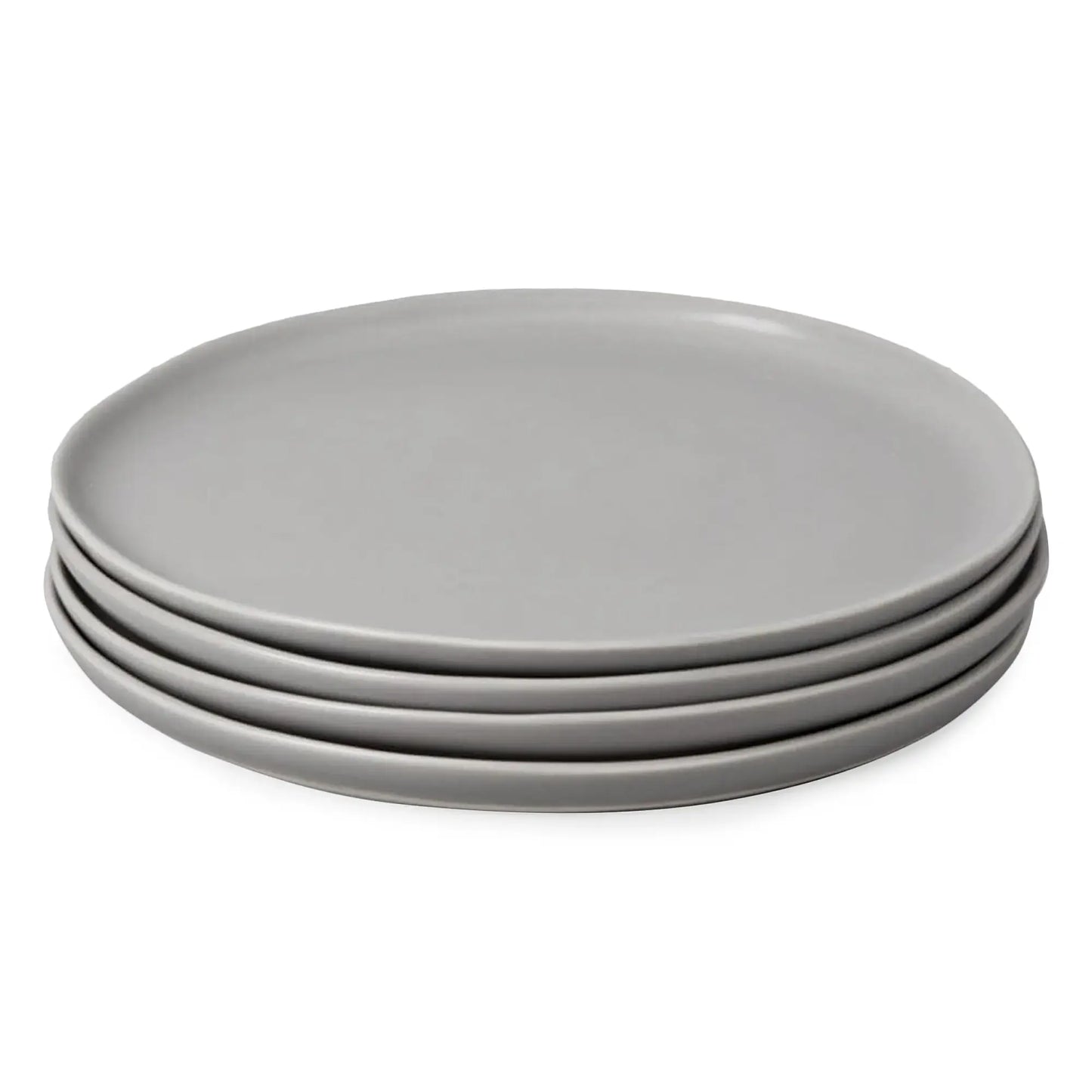Dove Gray Stoneware Salad Plates — Set of 4