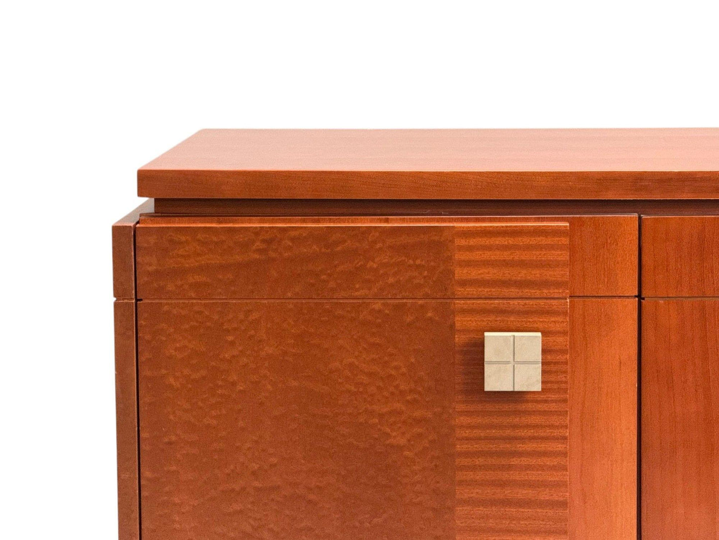 Steelcase Cherrywood & Steel Sideboard – Office Credenza, 2000s