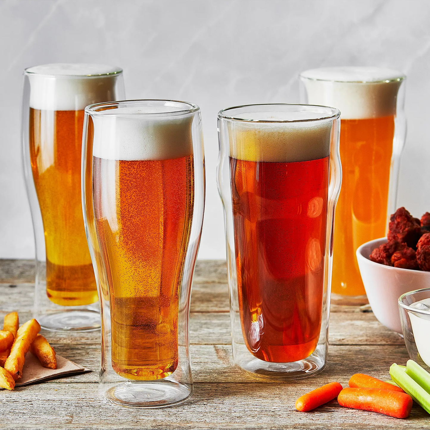 ZWILLING Sorrento 4-Piece Double-Wall Pint & Pilsner Glass Set