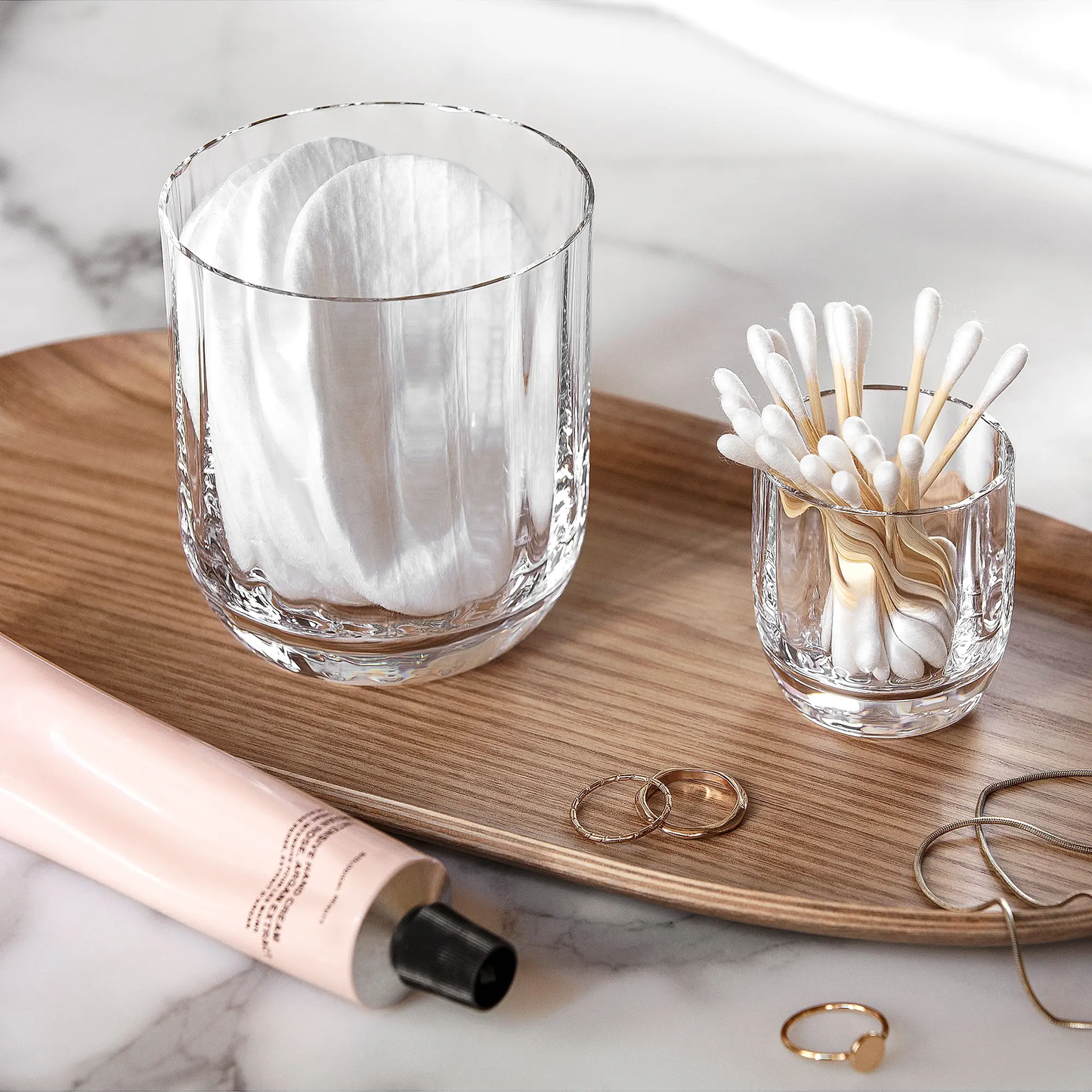 Rose Garden Crystal Water/Juice Tumbler Set of 4