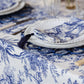 Dark Blue Toile Tablecloth – 150 x 300 cm