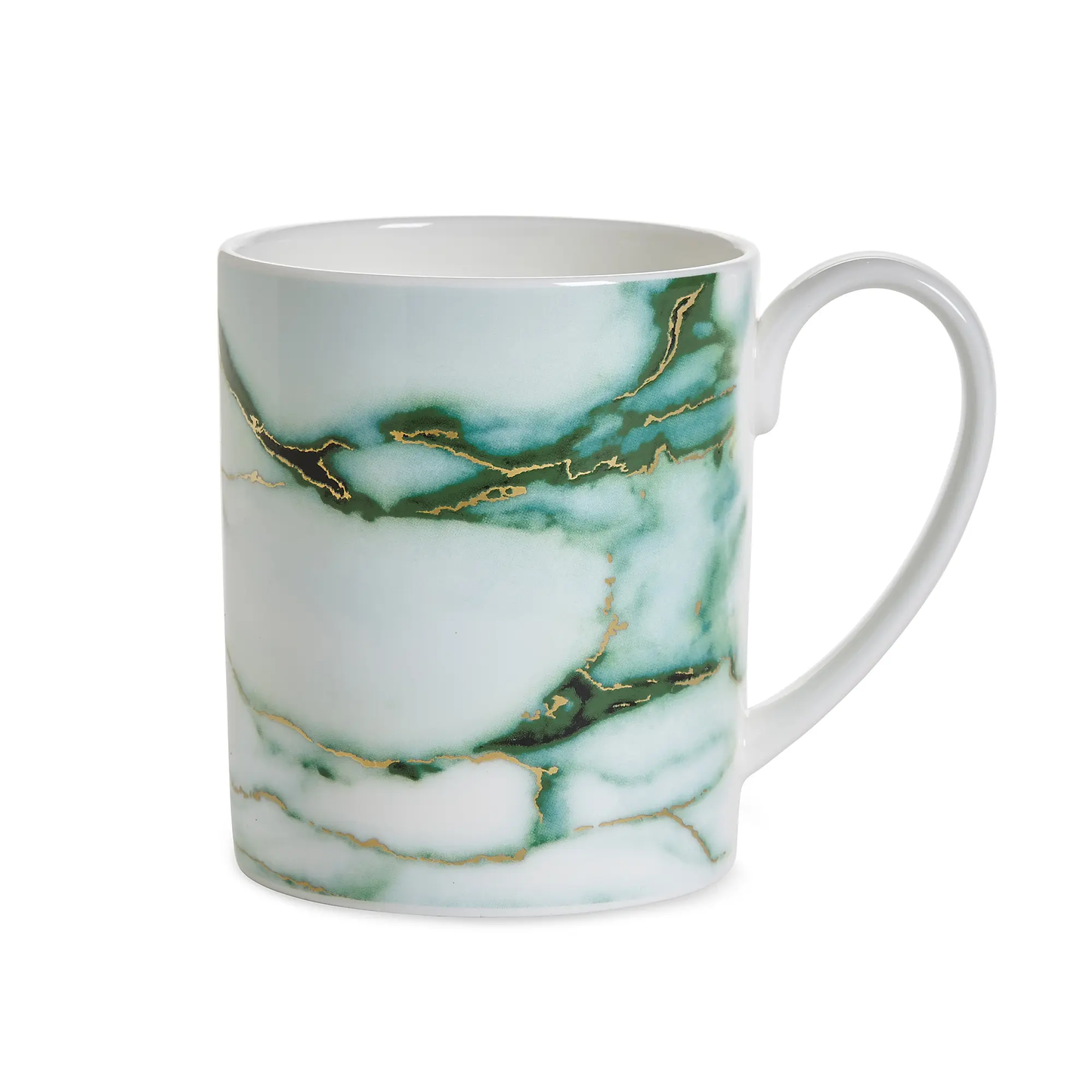 Prouna Marble Azure Bone China Mug – 12 oz