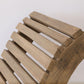 Wooden slatted bench on a white background