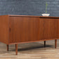 Custom Walnut Credenza – Sliding Doors, Mid-Century Modern Design