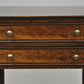 19th C. Antique Leg Burl Wood 2 Drawer Nightstand Side Table