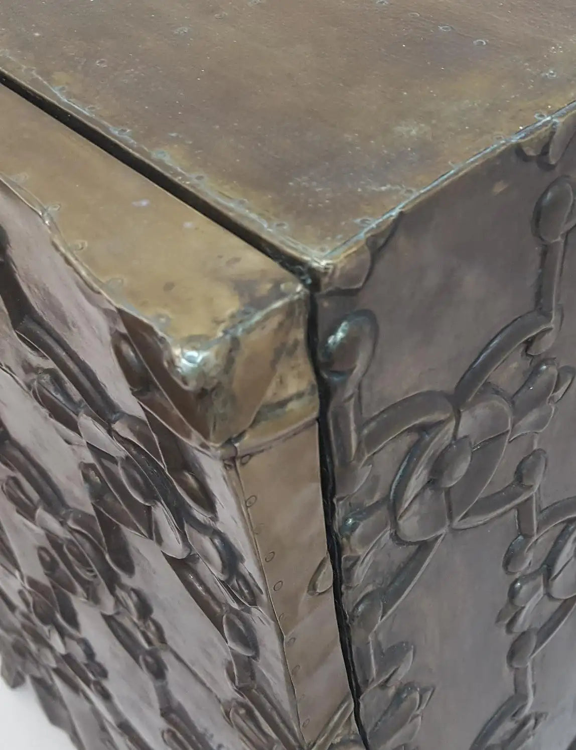 Set of Two Demi Semainiers in Antique White Bronze Finish