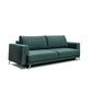 Ellise Extendable Velvet Sofa Bed – Green Lukso 35, Modern 4-Seater with Storage