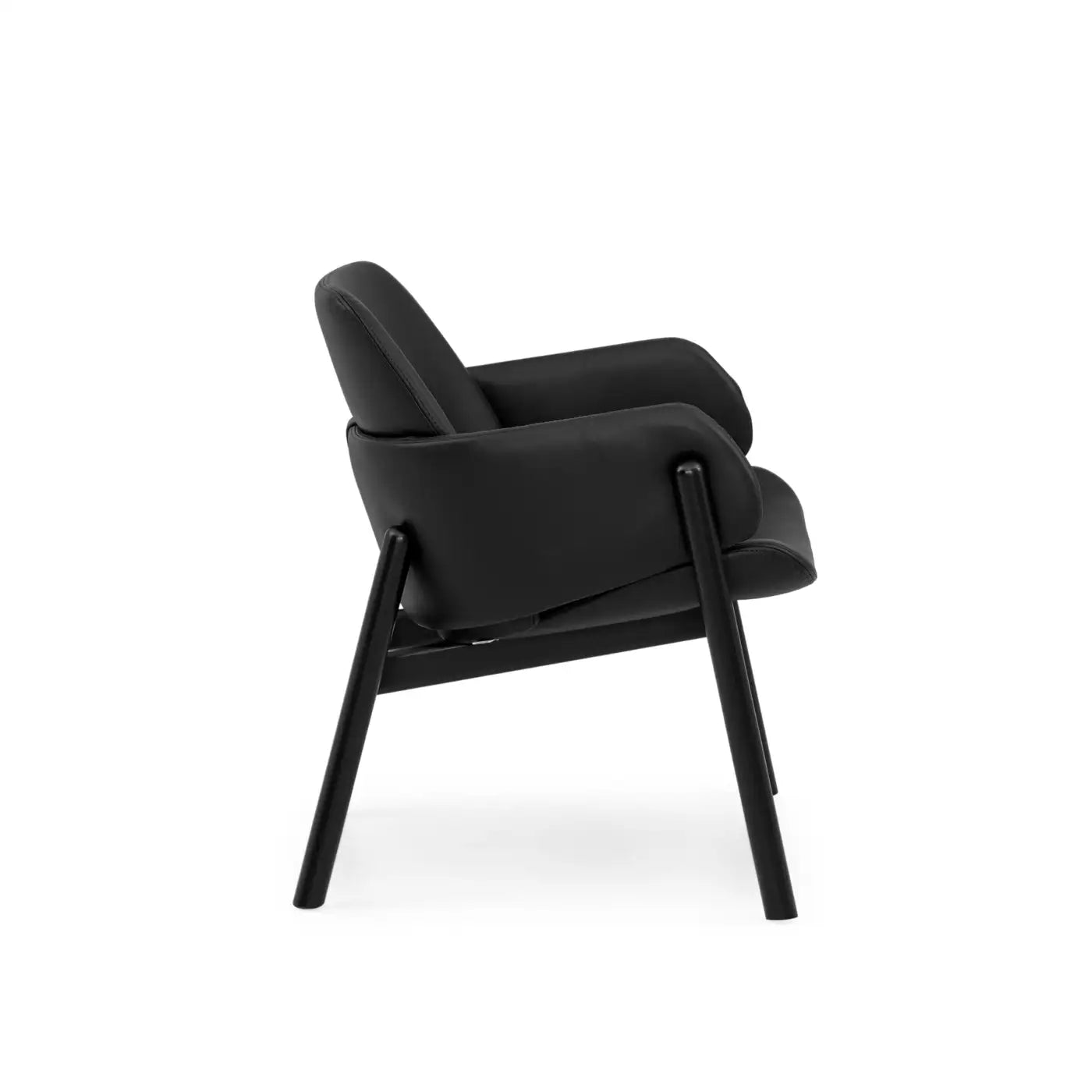 Above Black Leather Accent Armchair
