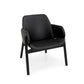Black armchair on a white background