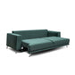 Ellise Extendable Velvet Sofa Bed – Green Lukso 35, Modern 4-Seater with Storage