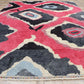 Colorful Contemporary Tulu Carpet Hand Knotted Angora Wool Rug
