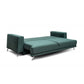 Ellise Extendable Velvet Sofa Bed – Green Lukso 35, Modern 4-Seater with Storage