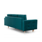 Elsgard Extendable Velvet Sofa Bed – Blue Kronos 13, Scandinavian 3-Seater with Storage