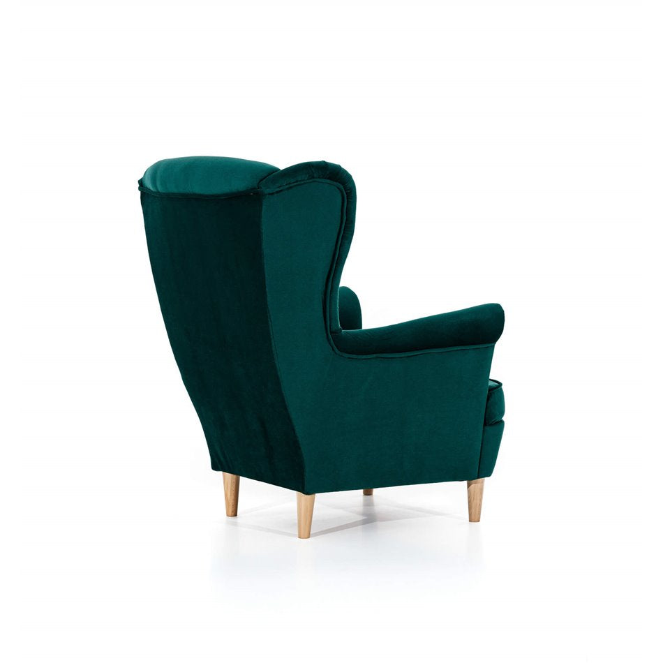 Armchair Elaros, Monolith 37, velvet, green, H103x85x90cm