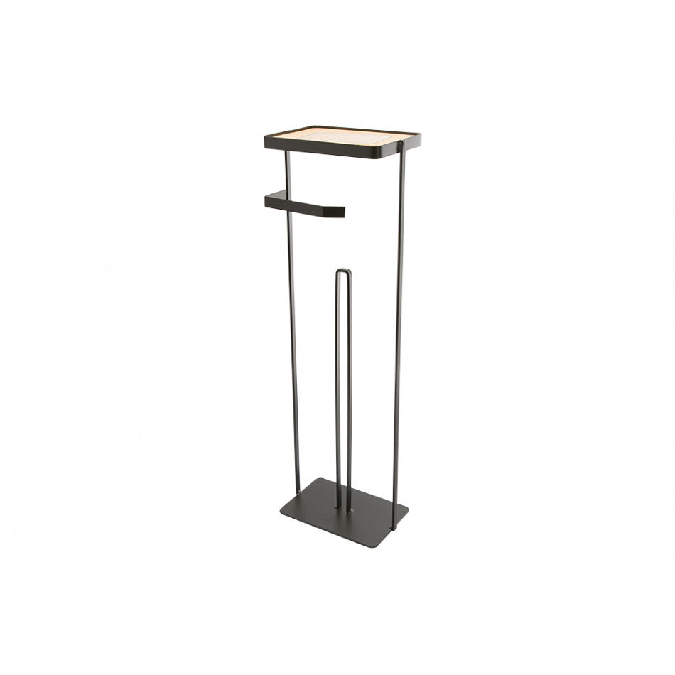 Toilet paper rack, black, H59cm, 19x12cm