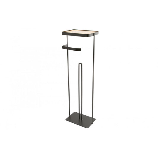 Toilet paper rack, black, H59cm, 19x12cm