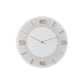 Wall clock Leonardo, white/gold, D48.5x4.5cm