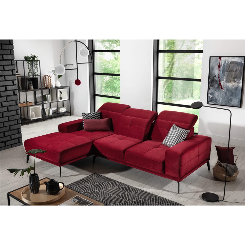 Corner sofa Eltorrenso R, Grande 75, blue, H98x265x53cm