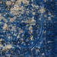 Schumacher Trifid Blue Hand-Knotted Wool Rug – 191 x 279 cm
