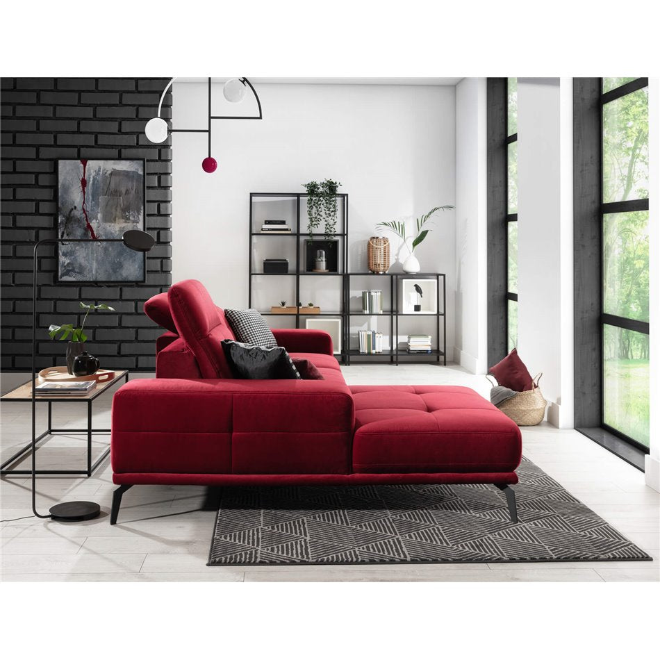 Corner sofa Eltorrenso R, Grande 75, blue, H98x265x53cm