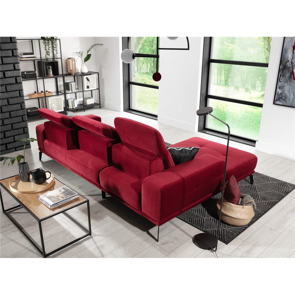 Corner sofa Eltorrenso R, Grande 75, blue, H98x265x53cm