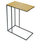Side Table with Gold Top – Modern Wood & Metal Accent Table