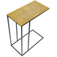 Side Table with Gold Top – Modern Wood & Metal Accent Table